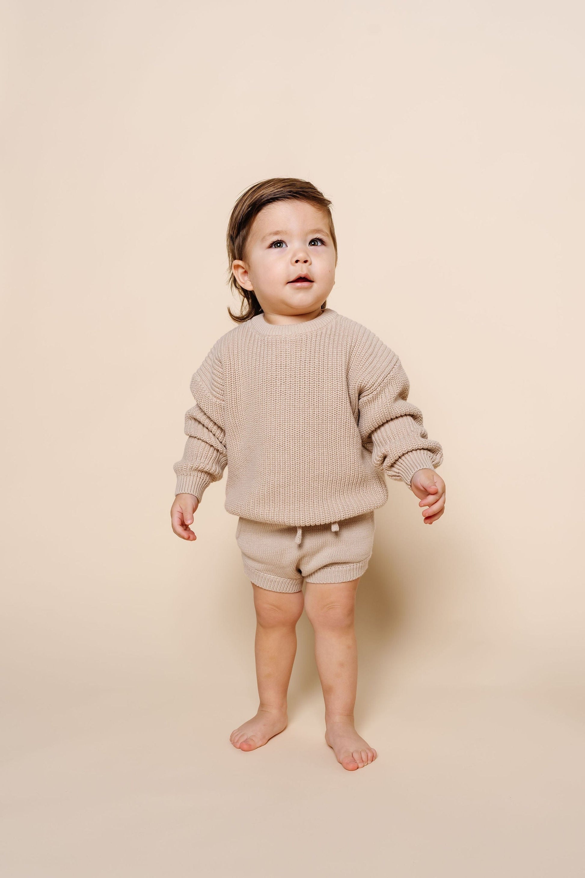 Lou Lou & Company Knit Chunky Sweater - Tan, 3-6 Month