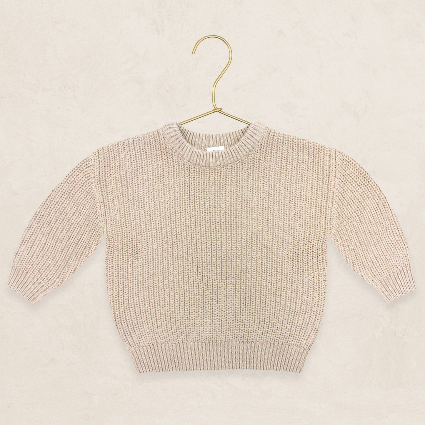 Lou Lou & Company Knit Chunky Sweater - Tan, 3-6 Month