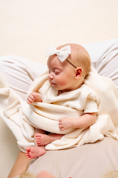 Lou Lou & Company Knit Blanket - Ivory