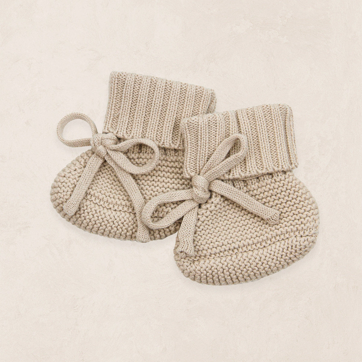 Lou Lou & Company Knit Booties - Tan, Newborn-3 Month