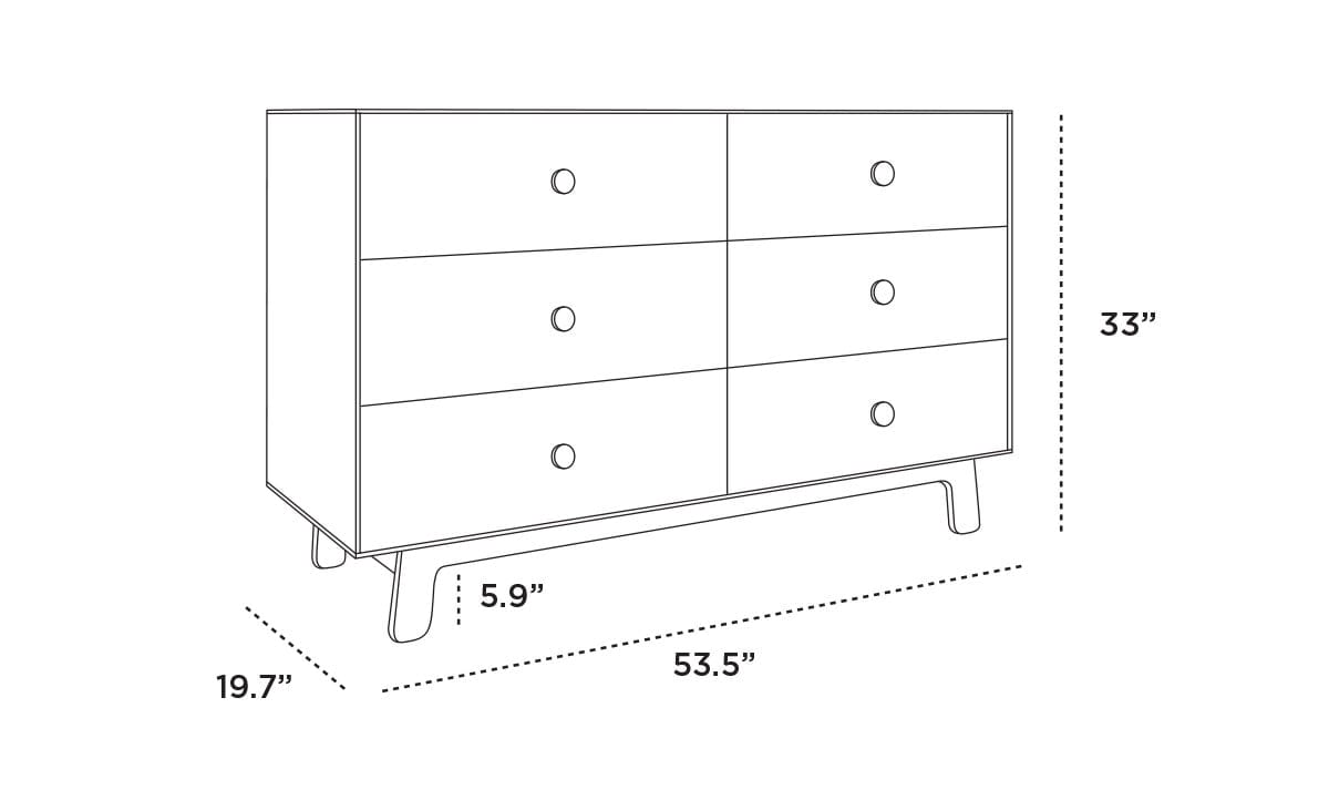 Oeuf Sparrow 6 Drawer Dresser - Birch - 2M6D-S-01