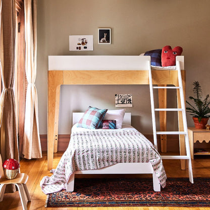Oeuf Perch Bunk Bed - Twin Size - White/Birch - 2PBB01