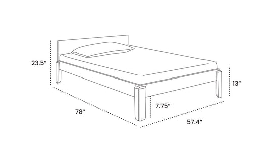 Oeuf Perch Full Size Bed - White - 2PFB01