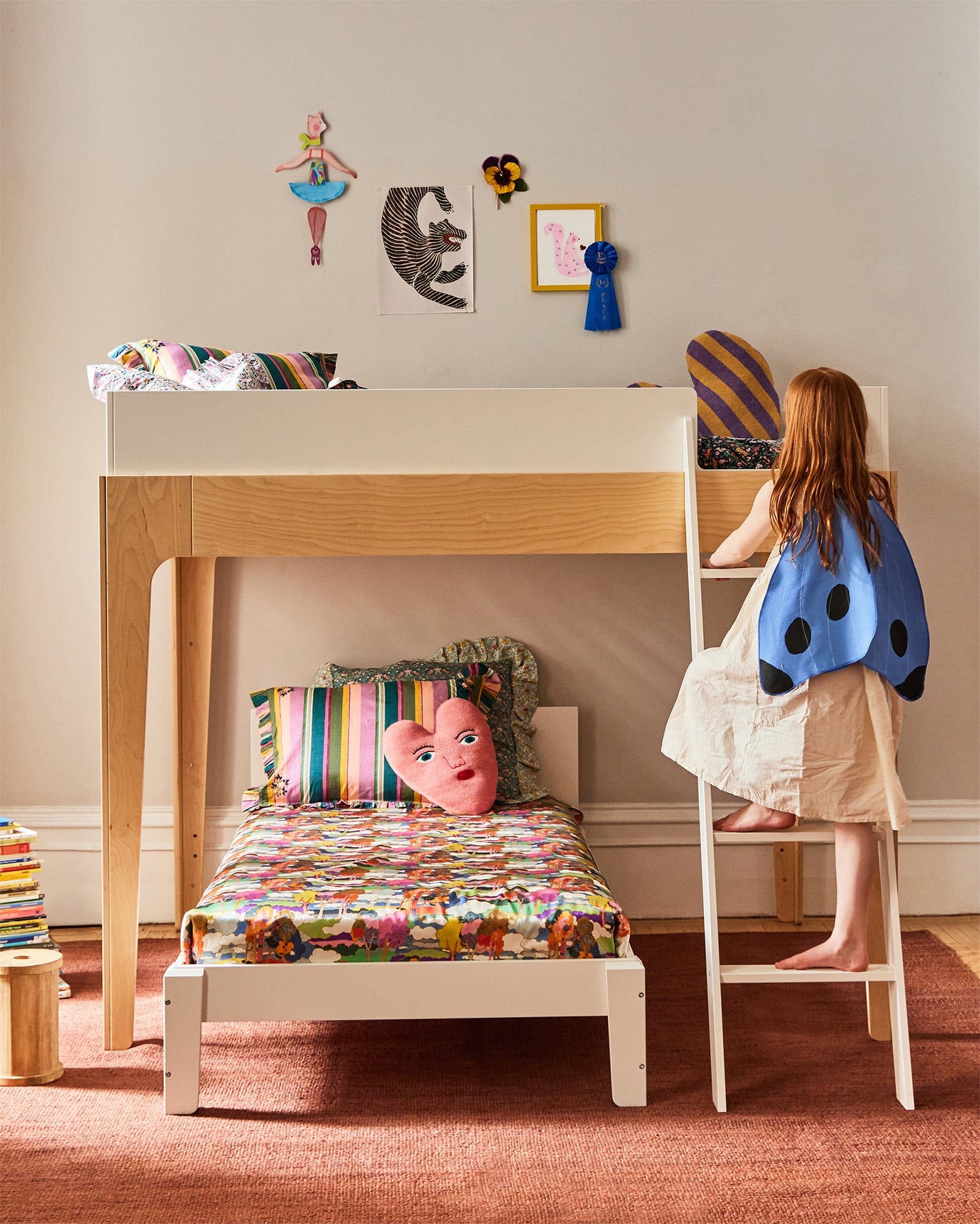 Oeuf Perch Full Size Loft Bed - Birch - 2PFLB01