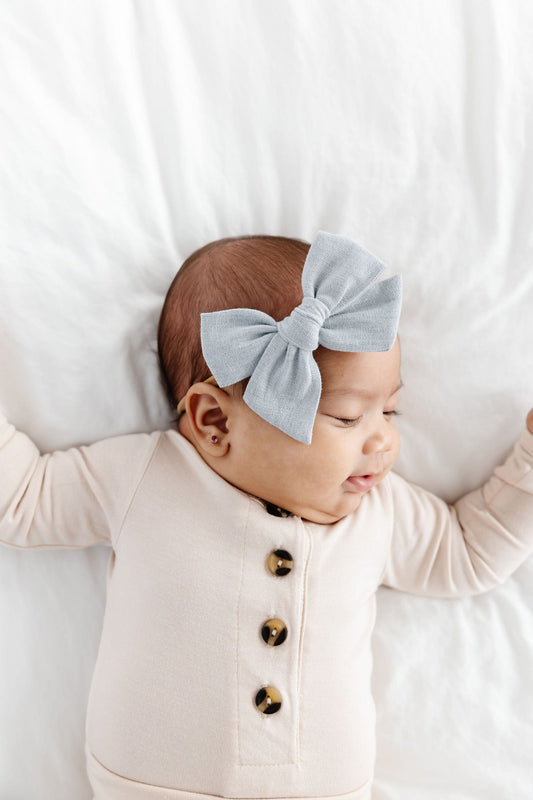 Lou Lou & Company Classic Bow Headband - Dove (Large)