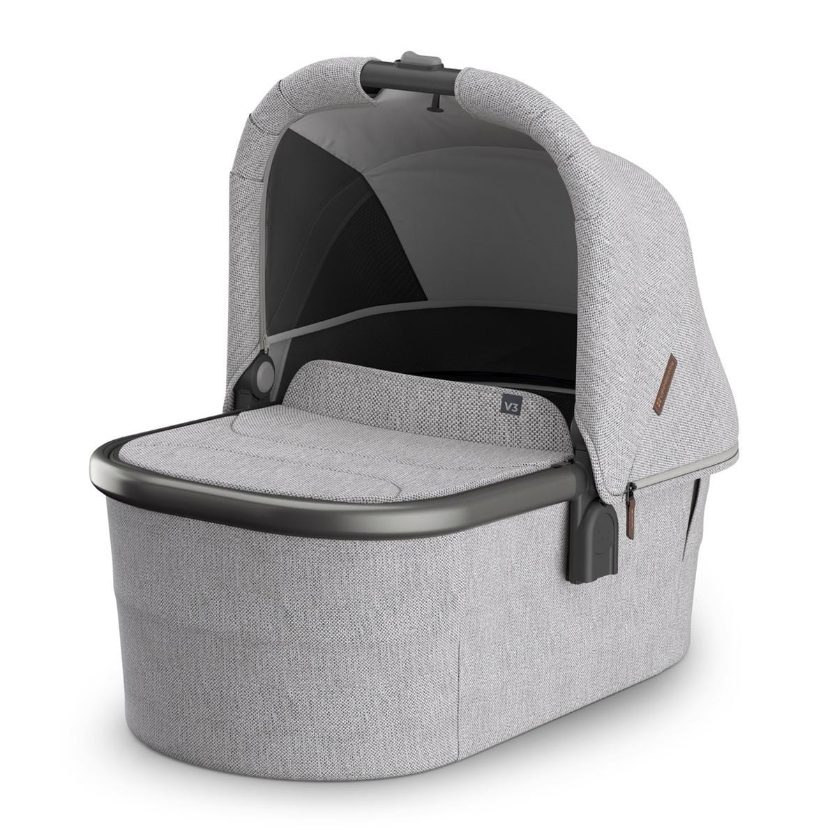 UPPAbaby Vista, Cruz, Ridge Bassinet V3 - Beau (Grey Chenille / Graphite Frame)