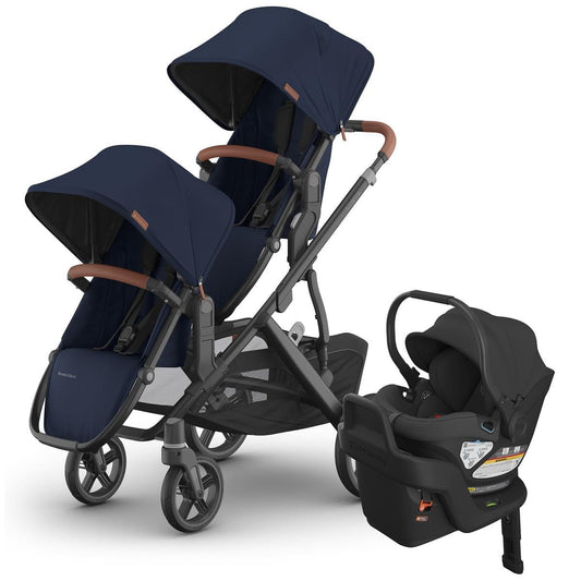 UPPAbaby Vista V3 Double Stroller with RumbleSeat V3 + Aria Travel System Bundle - Noa / Jake - DBL-V3-TRVL-ARIA-0303-VSO-NA-NOA