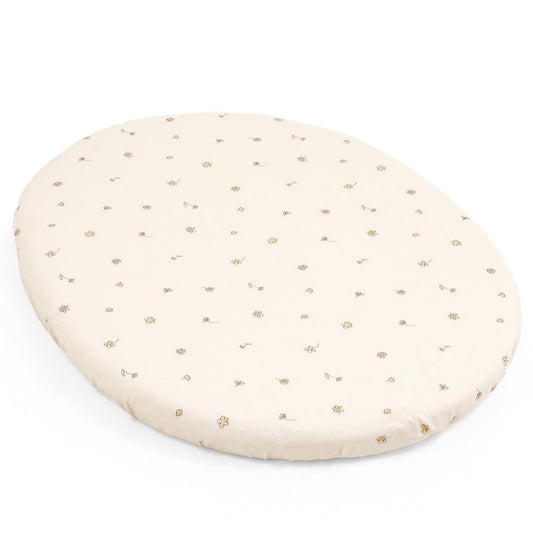 Stokke Sleepi Mini Fitted Sheet - Flower Ecru - 683006