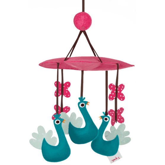3 Sprouts Mobile in Peacock Blue - UMBPEA