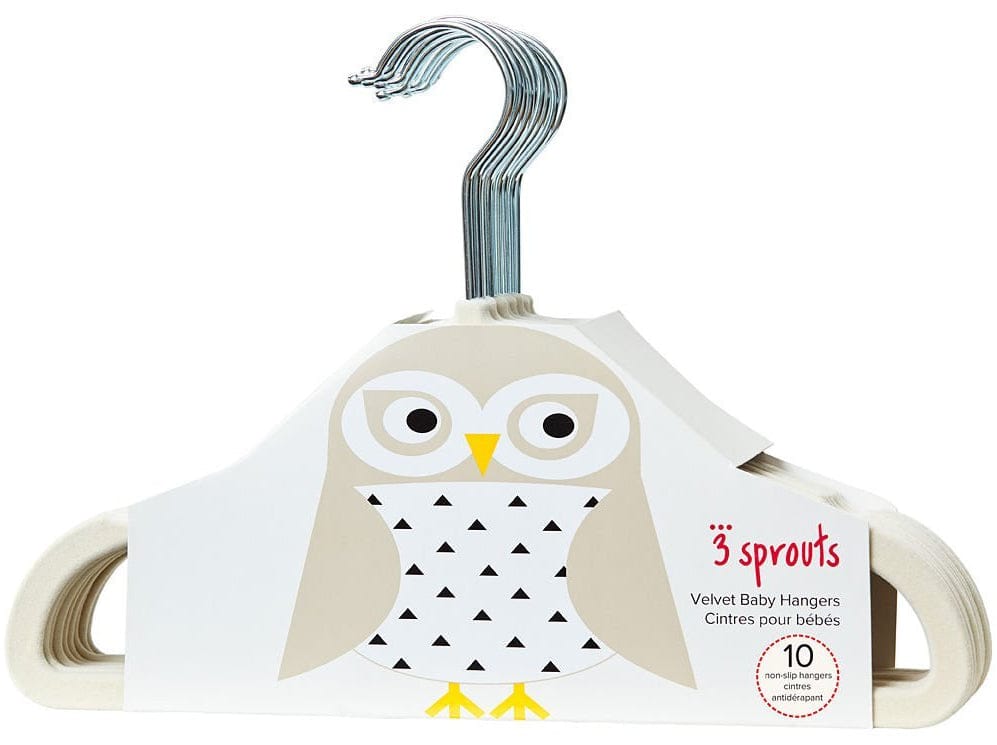 3 Sprouts Non-Slip Hangers - Beige - UHNOWL