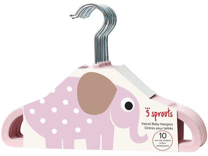 3 Sprouts Non-Slip Hangers - Pink - UHNELE