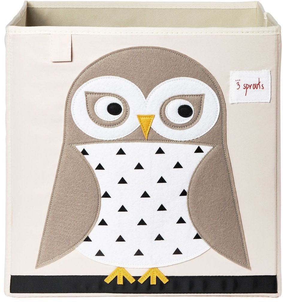 3 Sprouts Storage Box - Owl White - UBXOWL