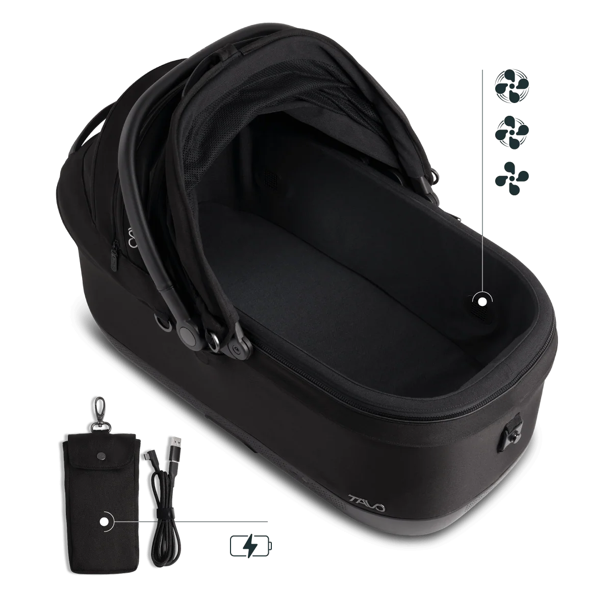 Tavo Pets Maeve iso7X-R Wind Pet Car Seat - Onyx
