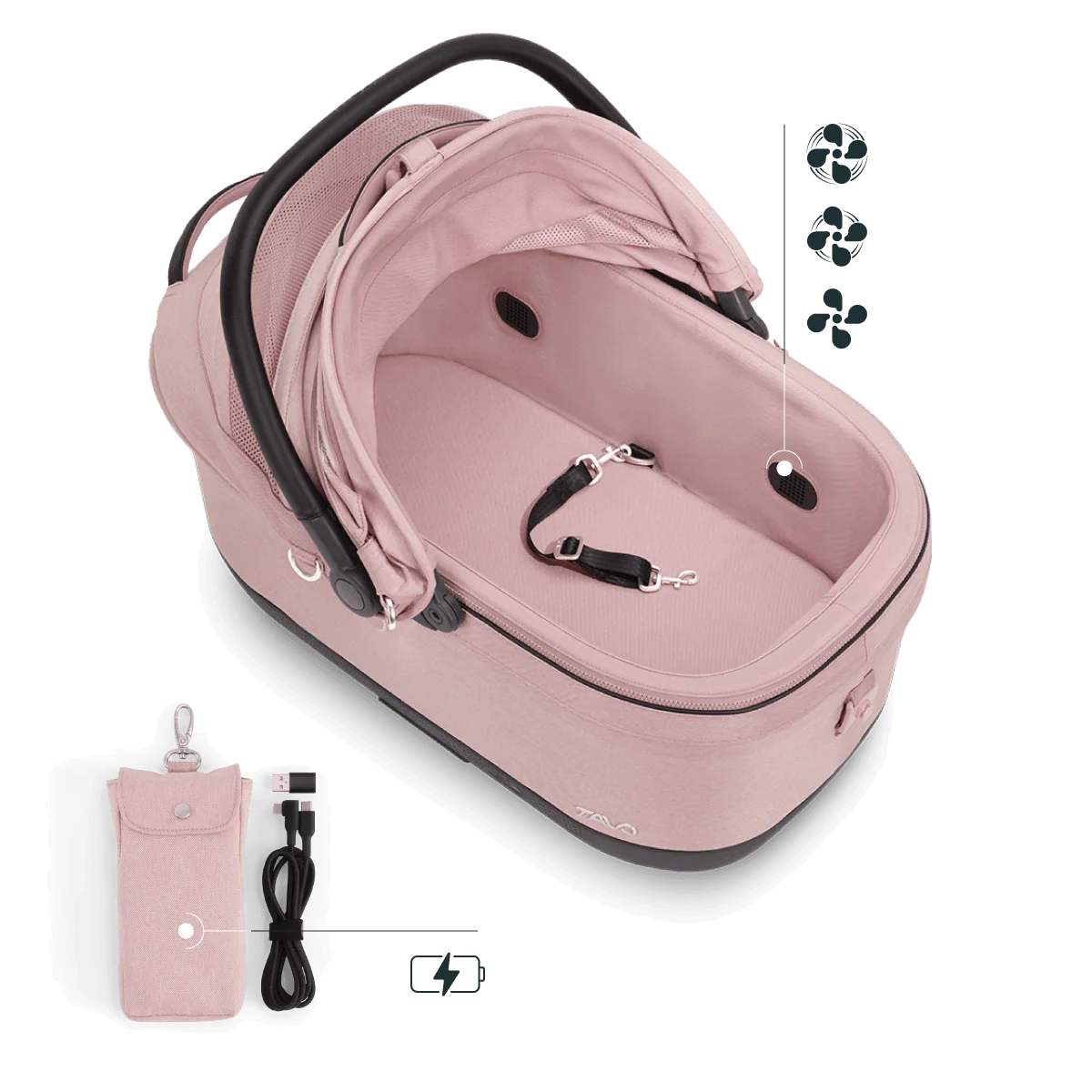 Tavo Pets Maeve iso6X Wind Pet Car Seat - Sakura