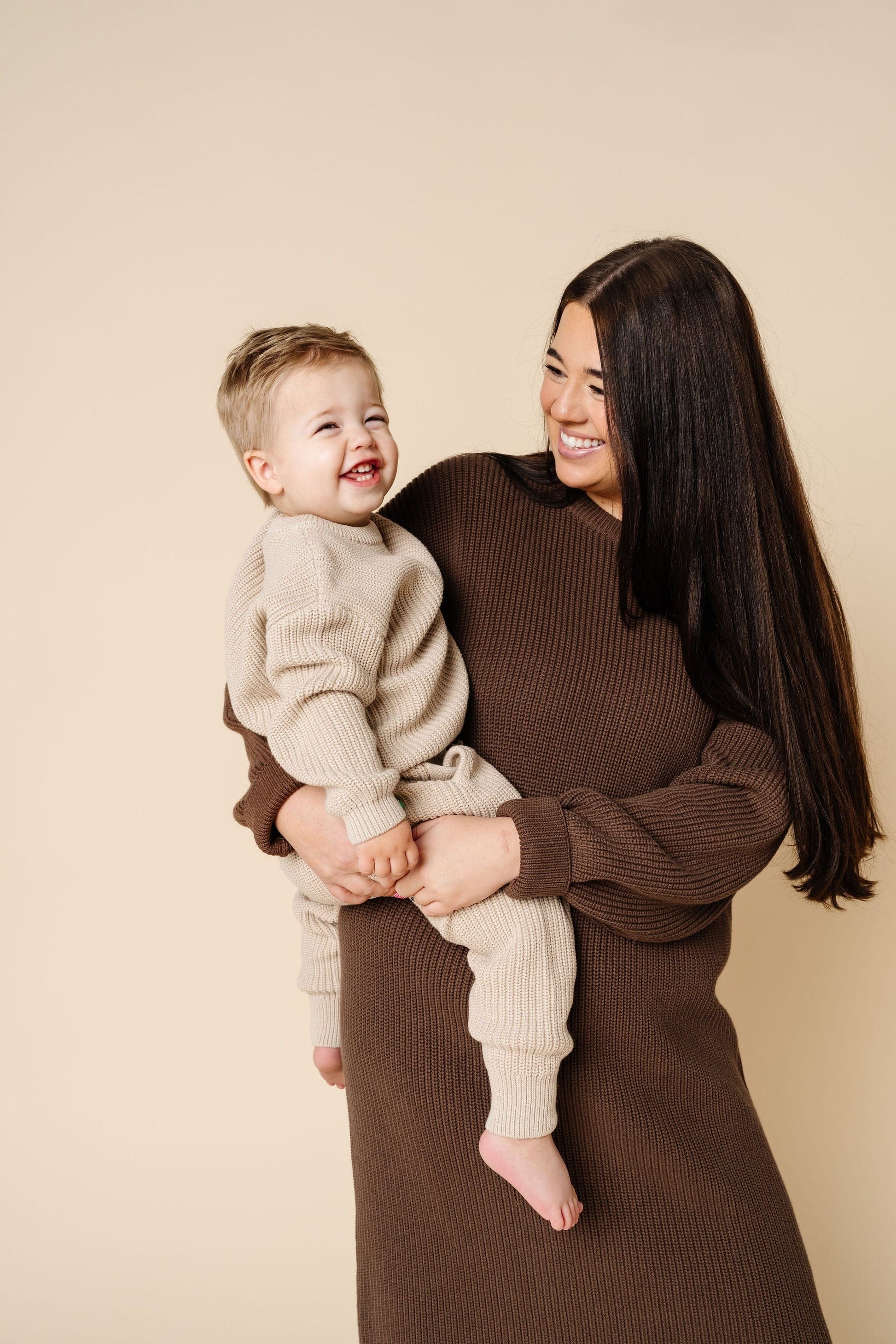 Lou Lou & Company Knit Jogger Pant - Tan, Newborn-3 Month