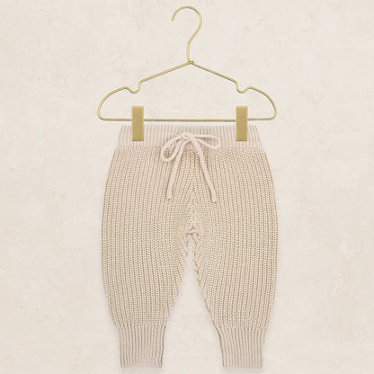 Lou Lou & Company Knit Jogger Pant - Tan, Newborn-3 Month