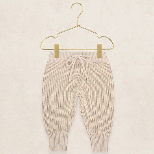 Lou Lou & Company Knit Jogger Pant - Tan, Newborn-3 Month
