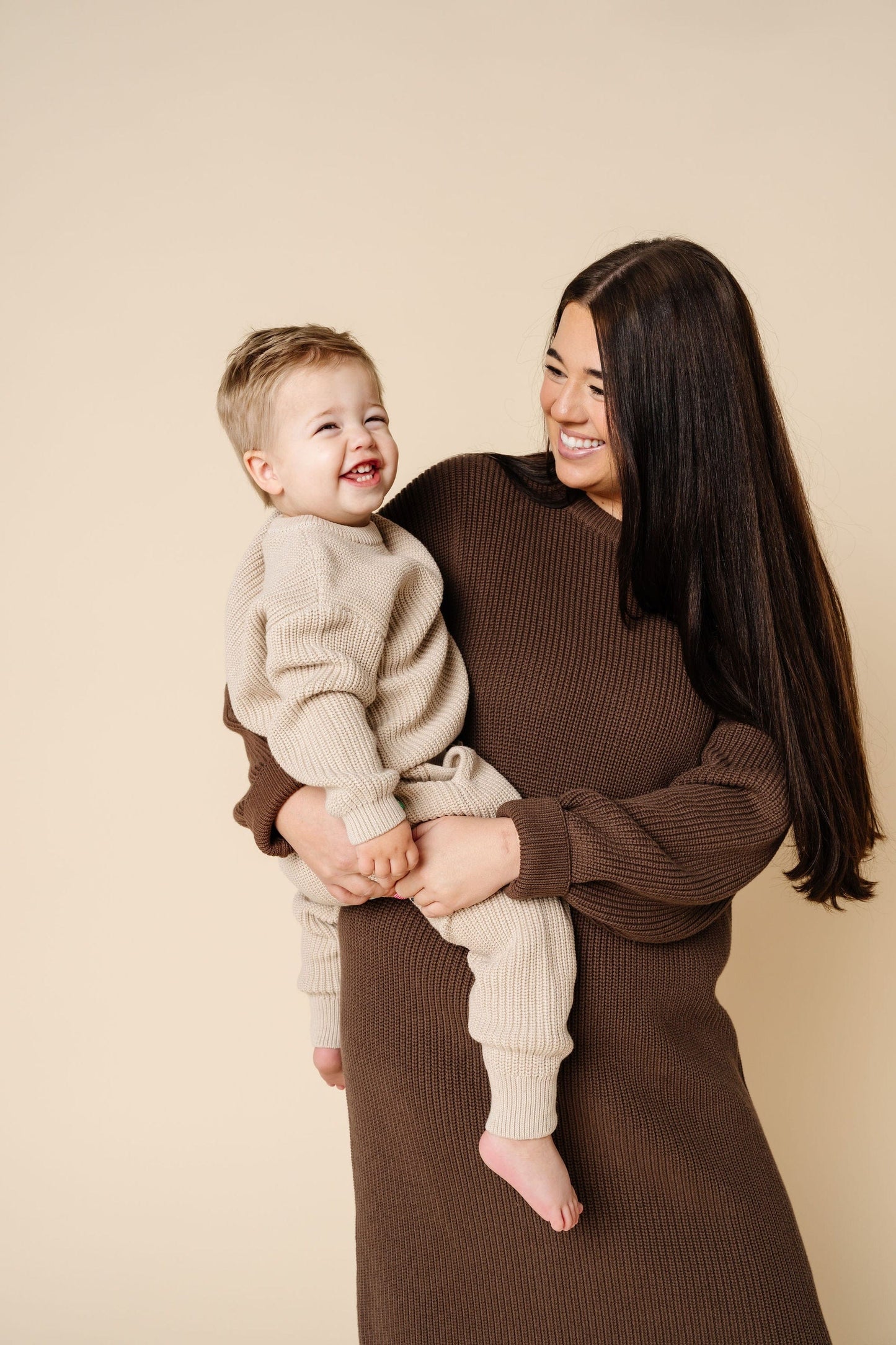 Lou Lou & Company Knit Jogger Pant - Tan, 3-6 Month