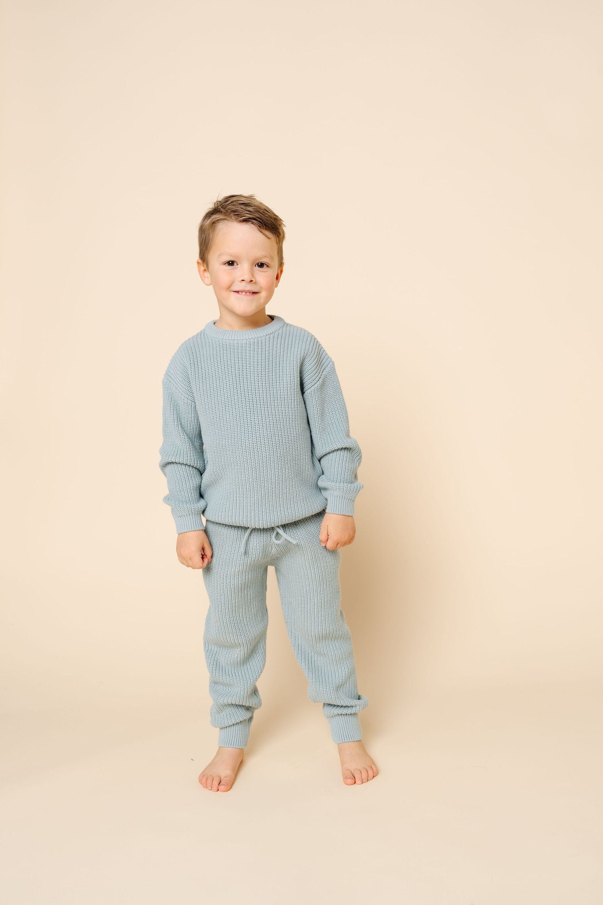 Lou Lou & Company Knit Jogger Pant - Steele, 3-6 Month
