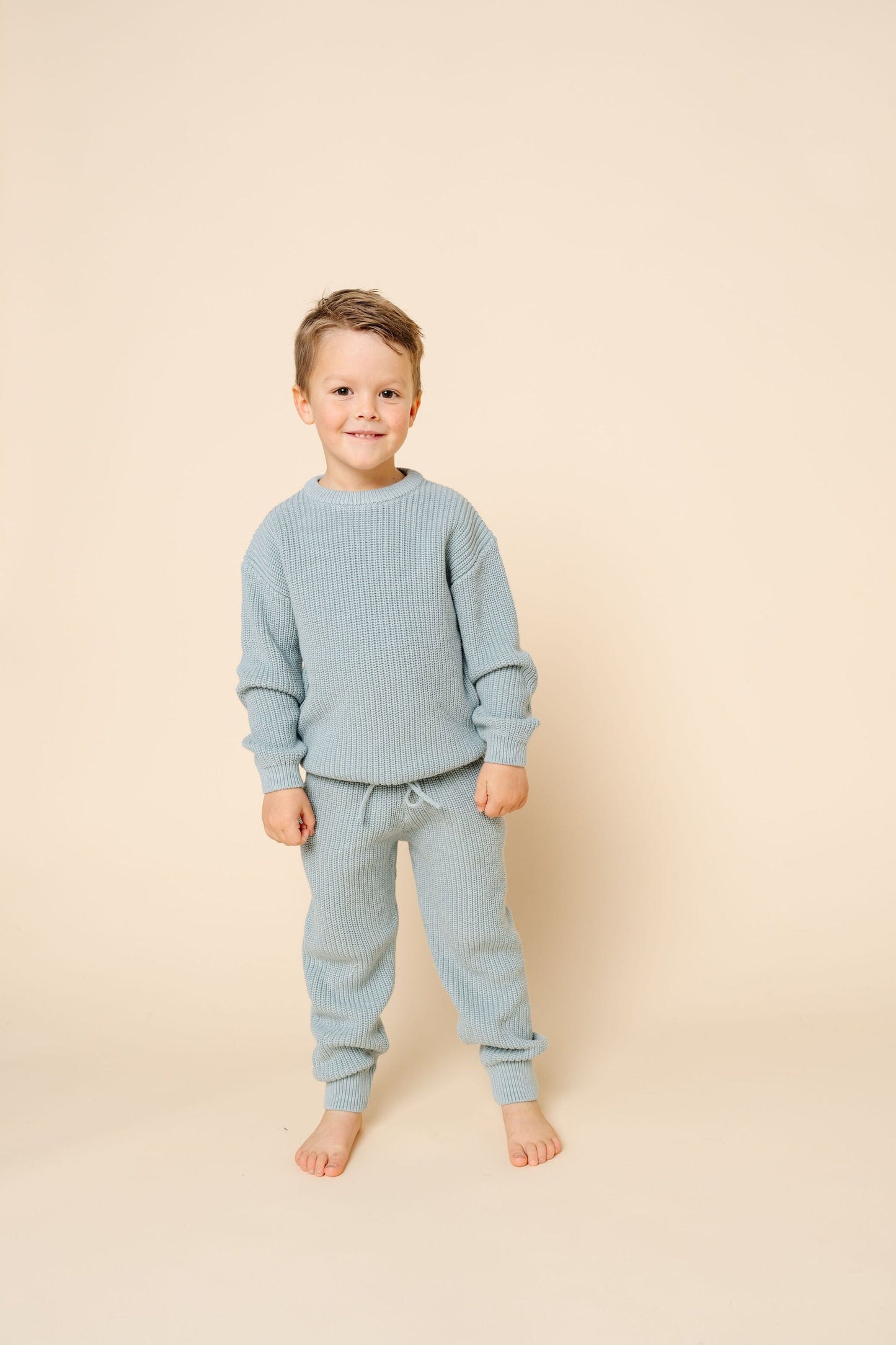 Lou Lou & Company Knit Jogger Pant - Steele, 6-12 Month