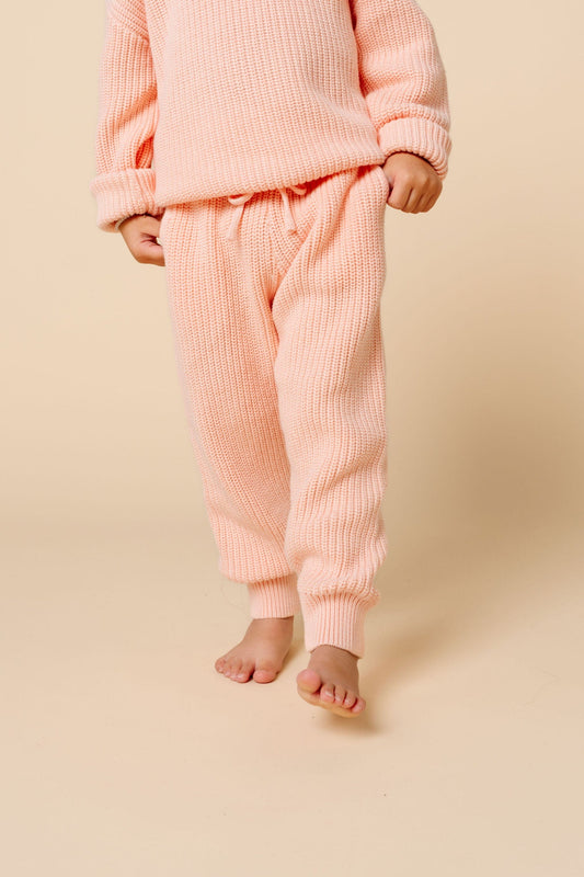 Lou Lou & Company Knit Jogger Pant - Ballet, Newborn-3 Month