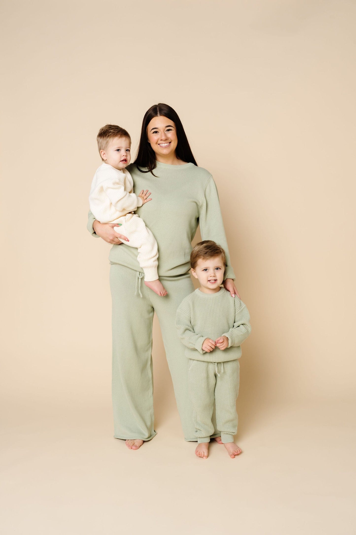 Lou Lou & Company Knit Jogger Pant - Ivory, Newborn-3 Month