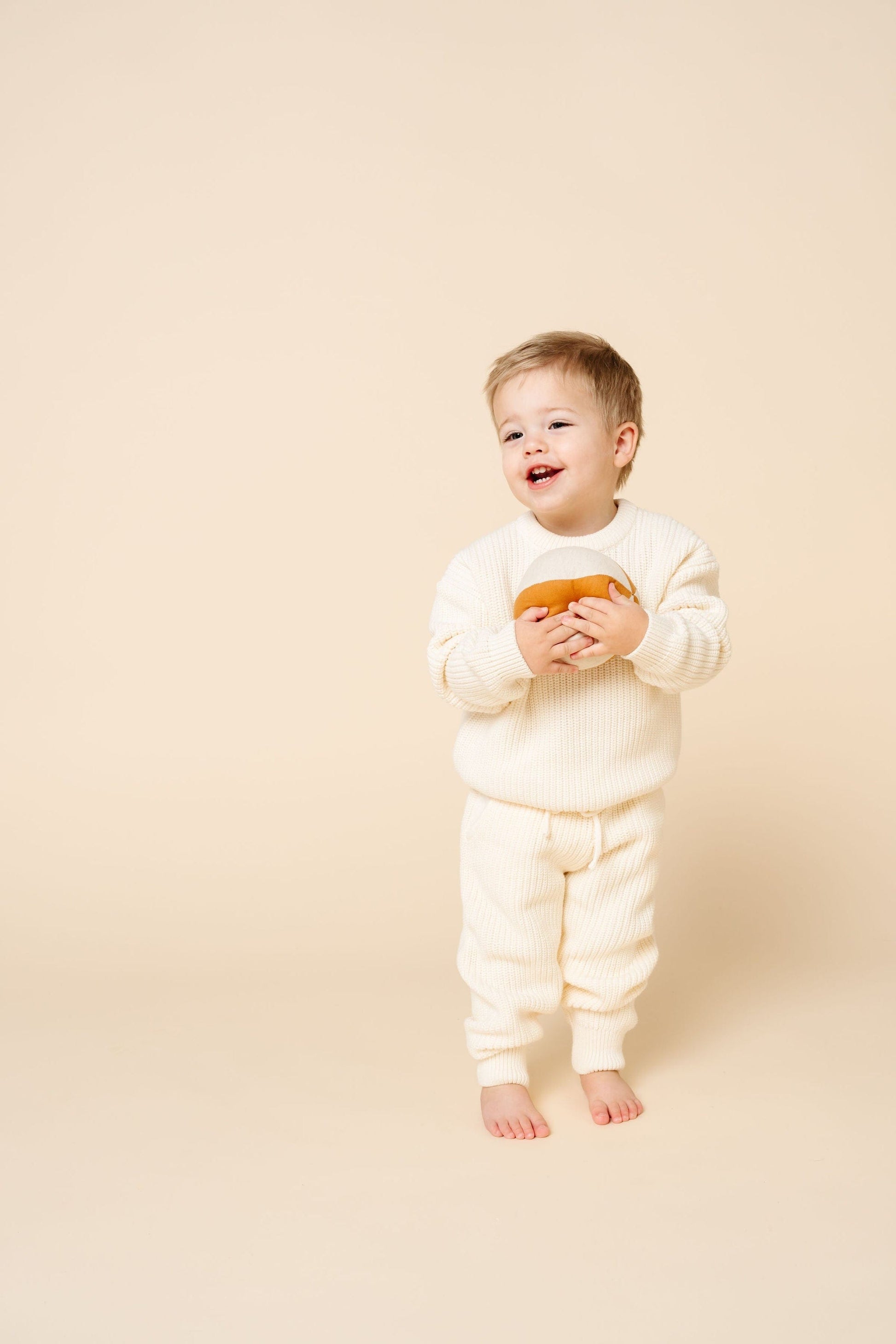 Lou Lou & Company Knit Jogger Pant - Ivory, 3-6 Month