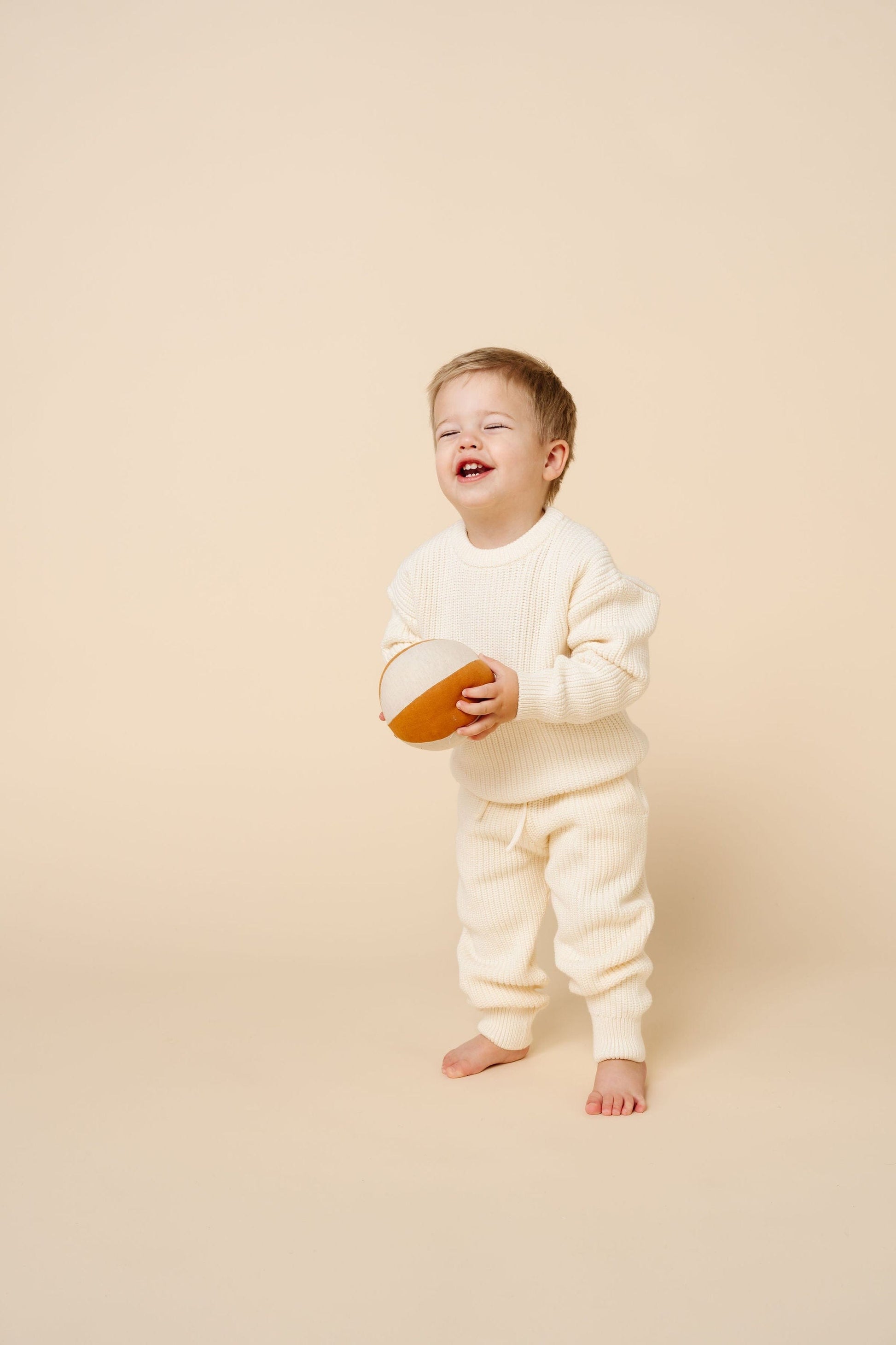 Lou Lou & Company Knit Jogger Pant - Ivory, 3-6 Month