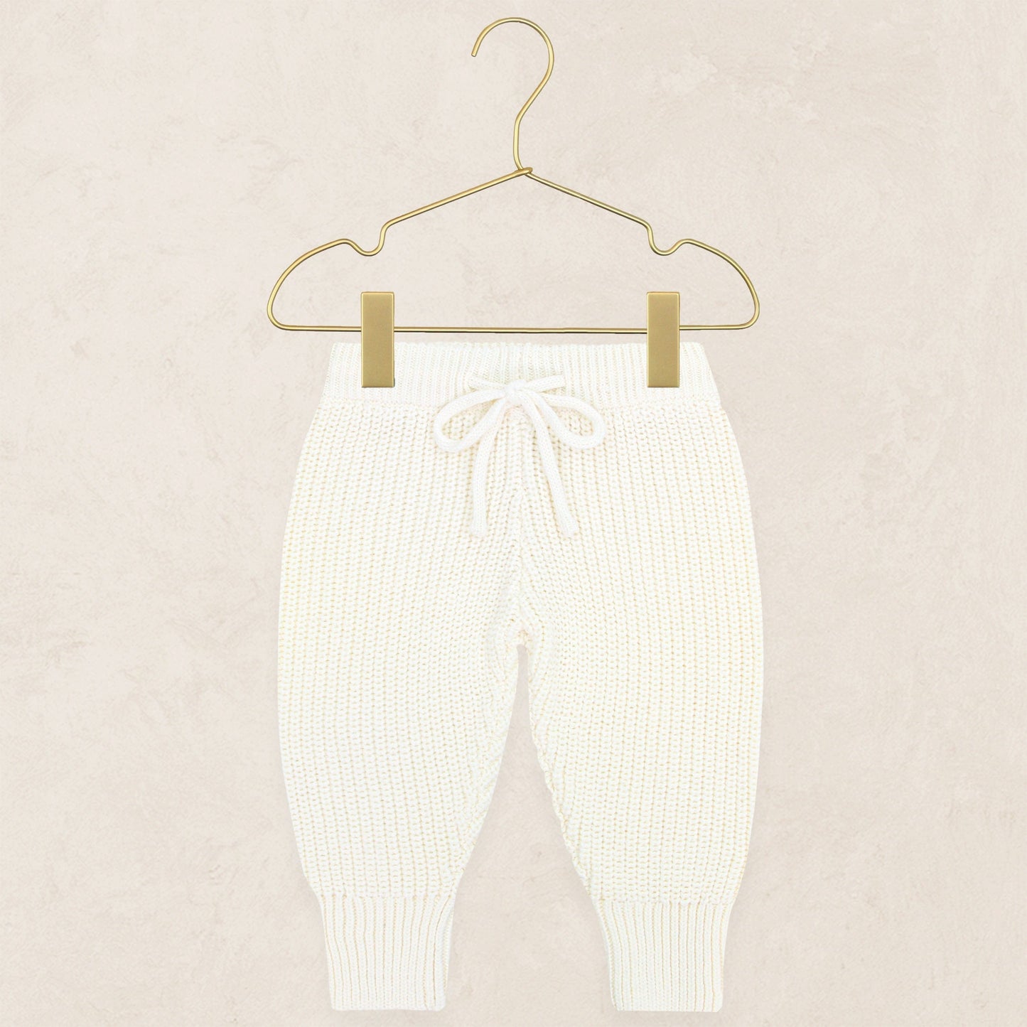 Lou Lou & Company Knit Jogger Pant - Ivory, 3-6 Month