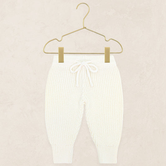 Lou Lou & Company Knit Jogger Pant - Ivory, 3-6 Month