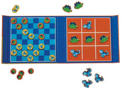 Crocodile Creek Magnetic Tic Tac Toe & Checkers - Dino