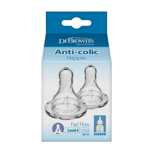 Dr. Brown's Level-4 Standard Neck Nipple, 2-Pack - 317-P3