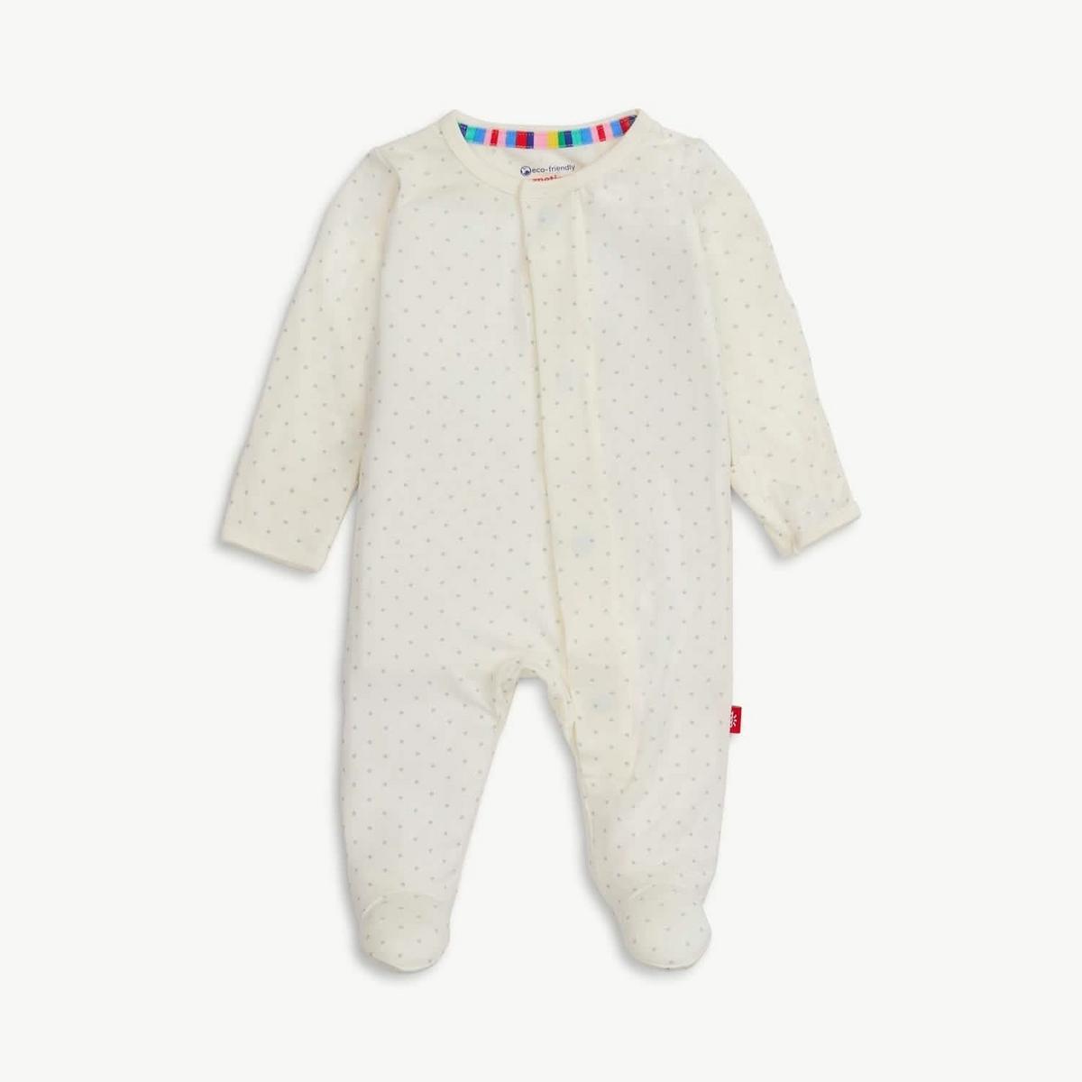 Magnetic Me Modal Footie - Pin Dot Cream, 0-3M