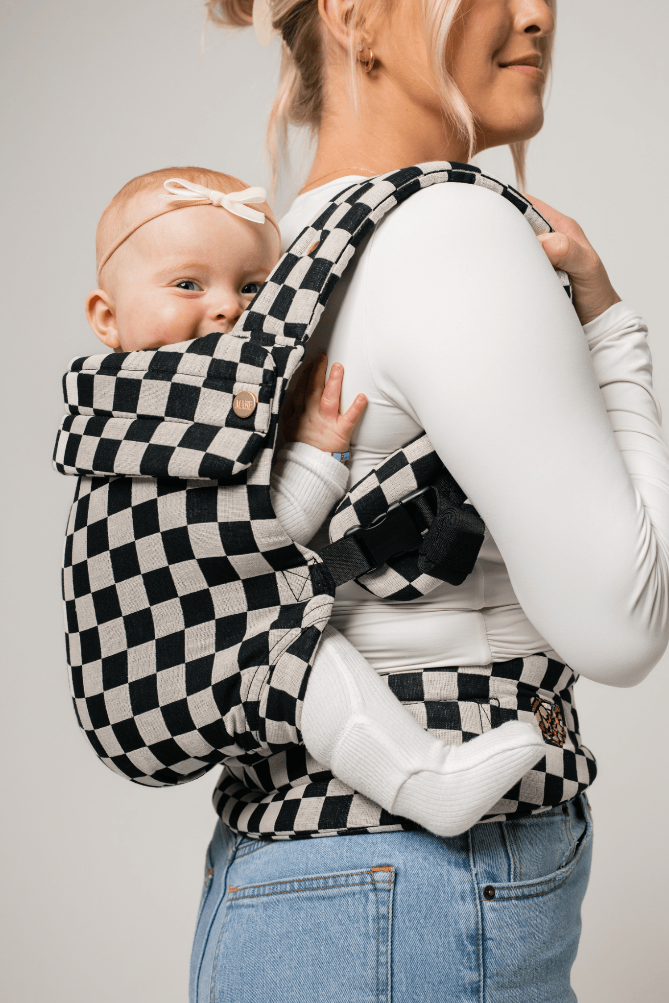 Mabē Monarch Carrier - Ebony Check - MON-00-2020