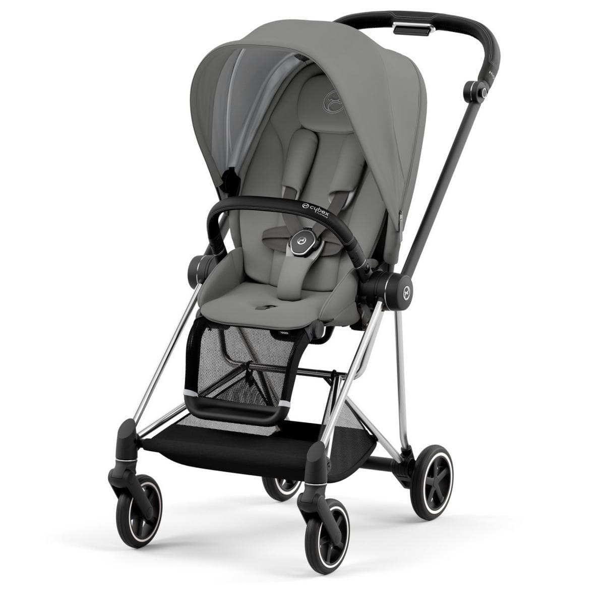 Cybex OPEN BOX MIOS 3 Stroller (One Box) - Chrome / Black / Soho Grey - 521004329-OB