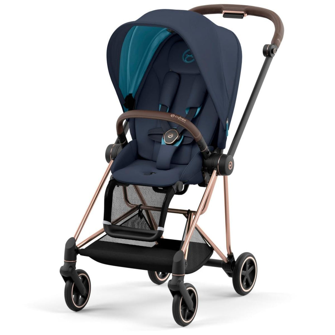 Cybex MIOS 3 Stroller (One Box) - Rose Gold / Brown / Nautical Blue
