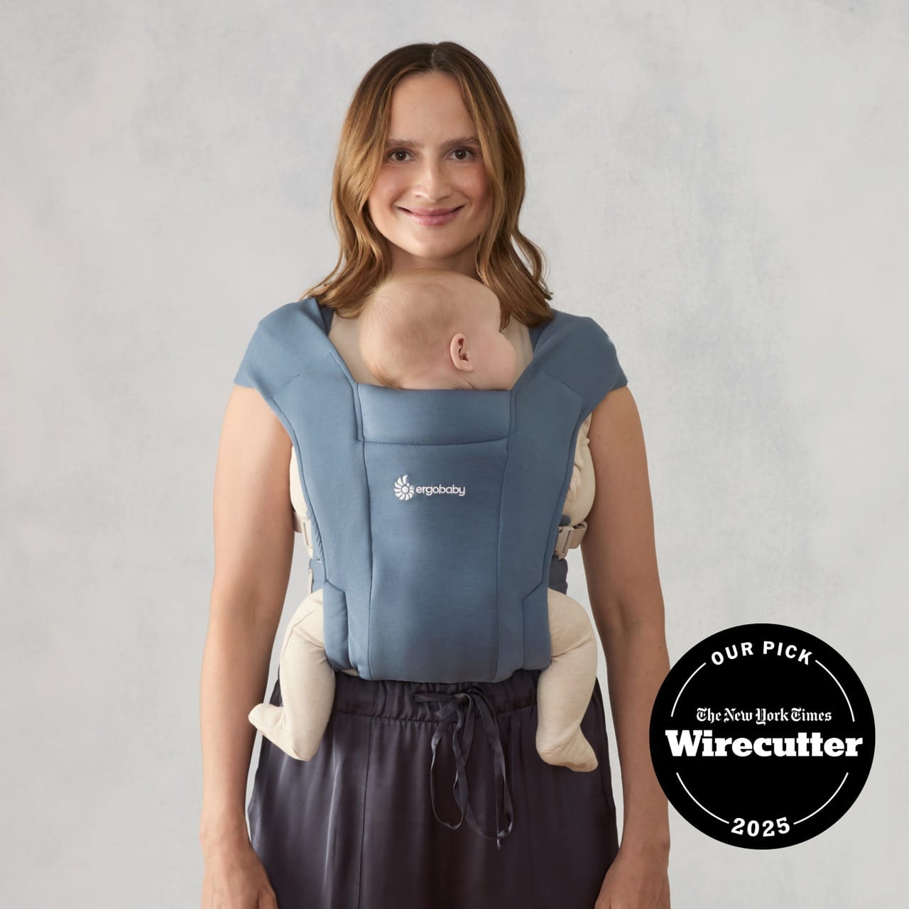 Ergobaby Embrace Newborn Baby Carrier, Oxford Blue