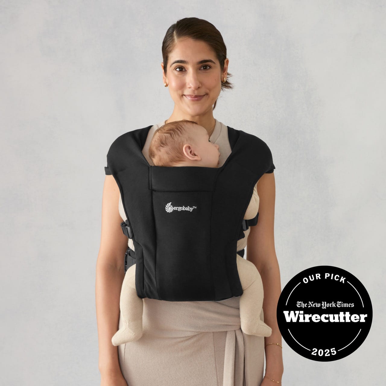 Ergobaby Embrace Newborn Baby Carrier, Pure Black