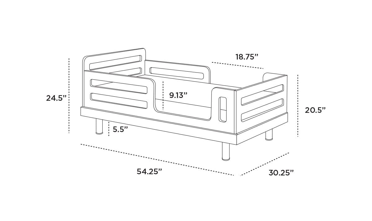 Oeuf Classic Toddler Bed - White / Birch - 3TB001