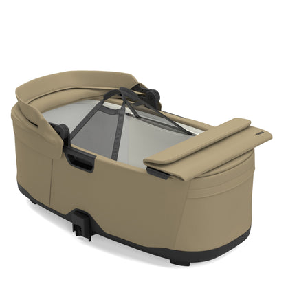 Thule beige bassinet with mesh cover and carry handle