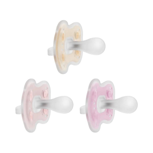 Dr. Brown's Advantage One-Piece Pacifiers, Stage 1 - Pink, 3-Pack - PA13201-P4