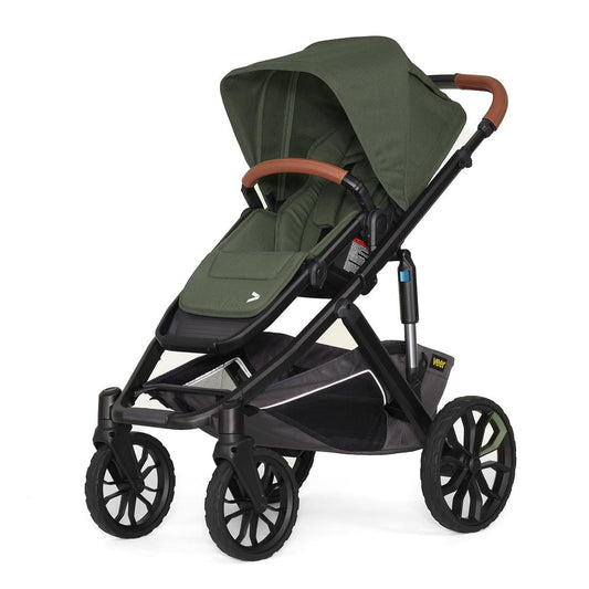Veer Switch&Roll Luxe Single-to-Double Stroller Bundle with Leather Kit - Green Jasper (One Box) - BOX-SNR-LEA-GJAS