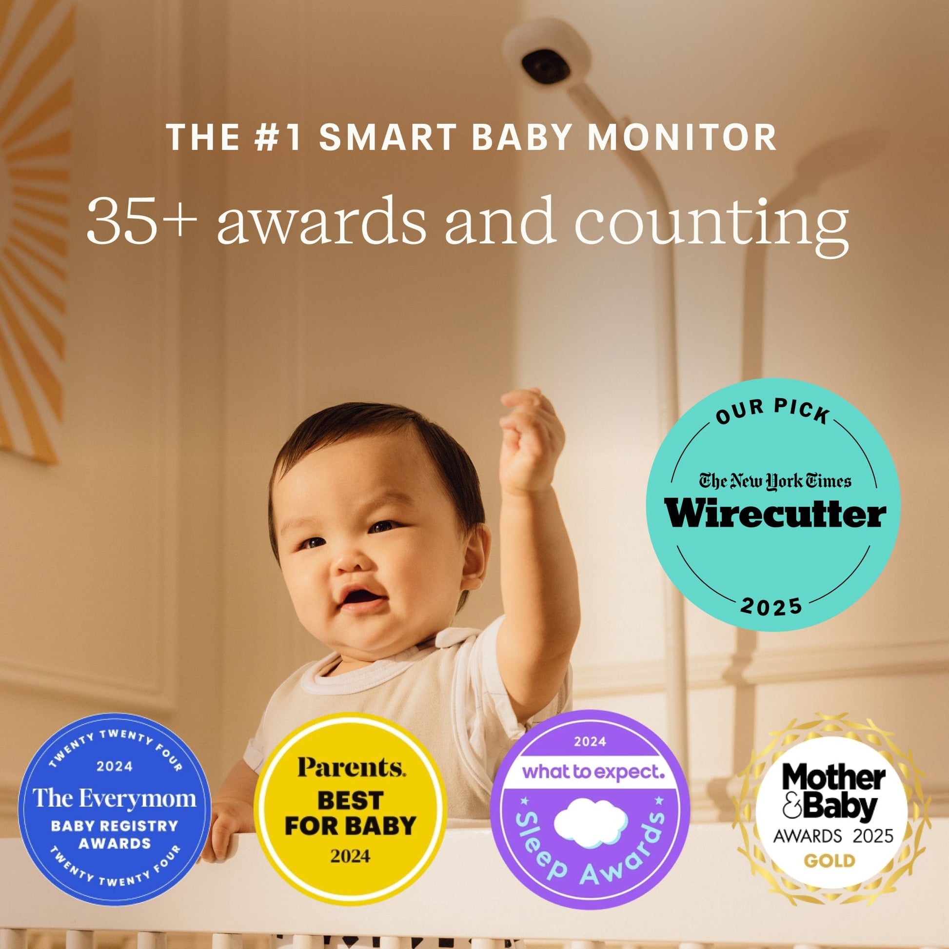 Nanit Pro Smart Baby Monitor & Wall Mount Gen 2 - N311NW