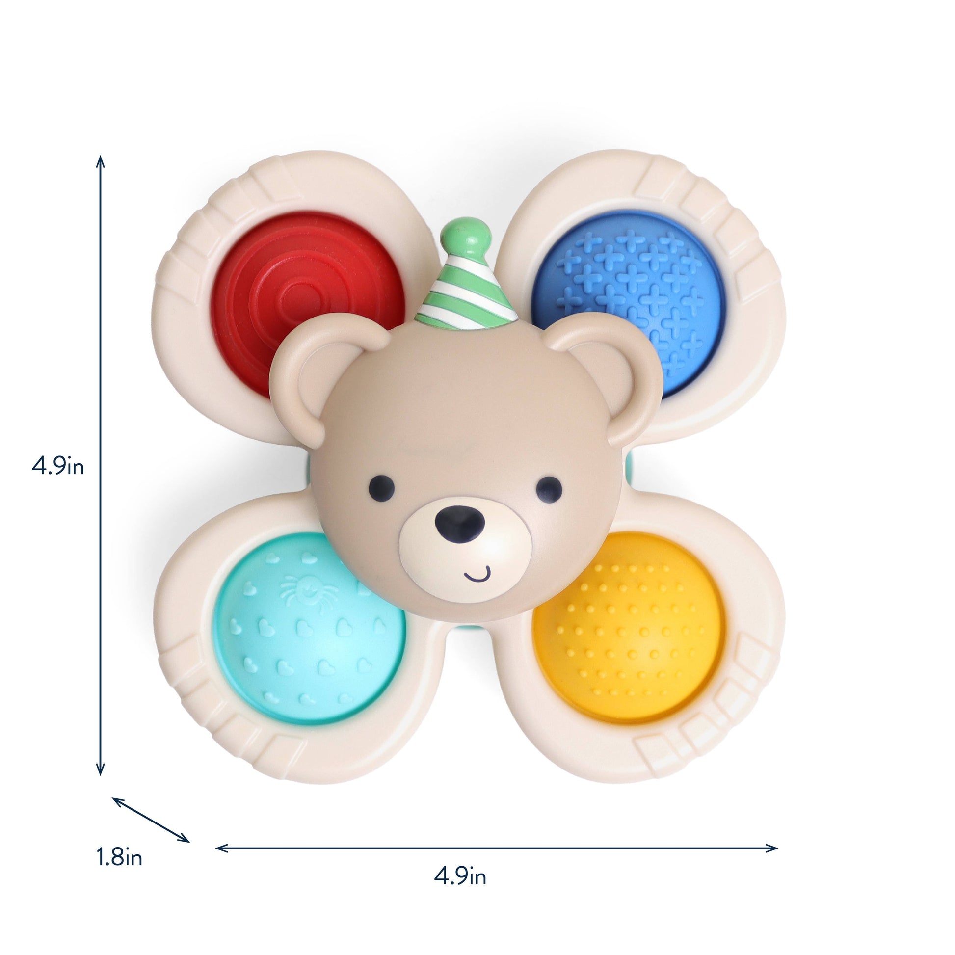 Itzy Ritzy Itzy Pop & Whirl™ Fidget Spinner Travel & Bath Toy - Circus