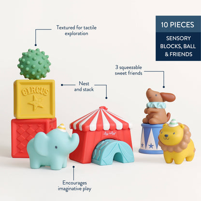 Itzy Ritzy Itzy Blocks™ Sensory Blocks Set - Circus