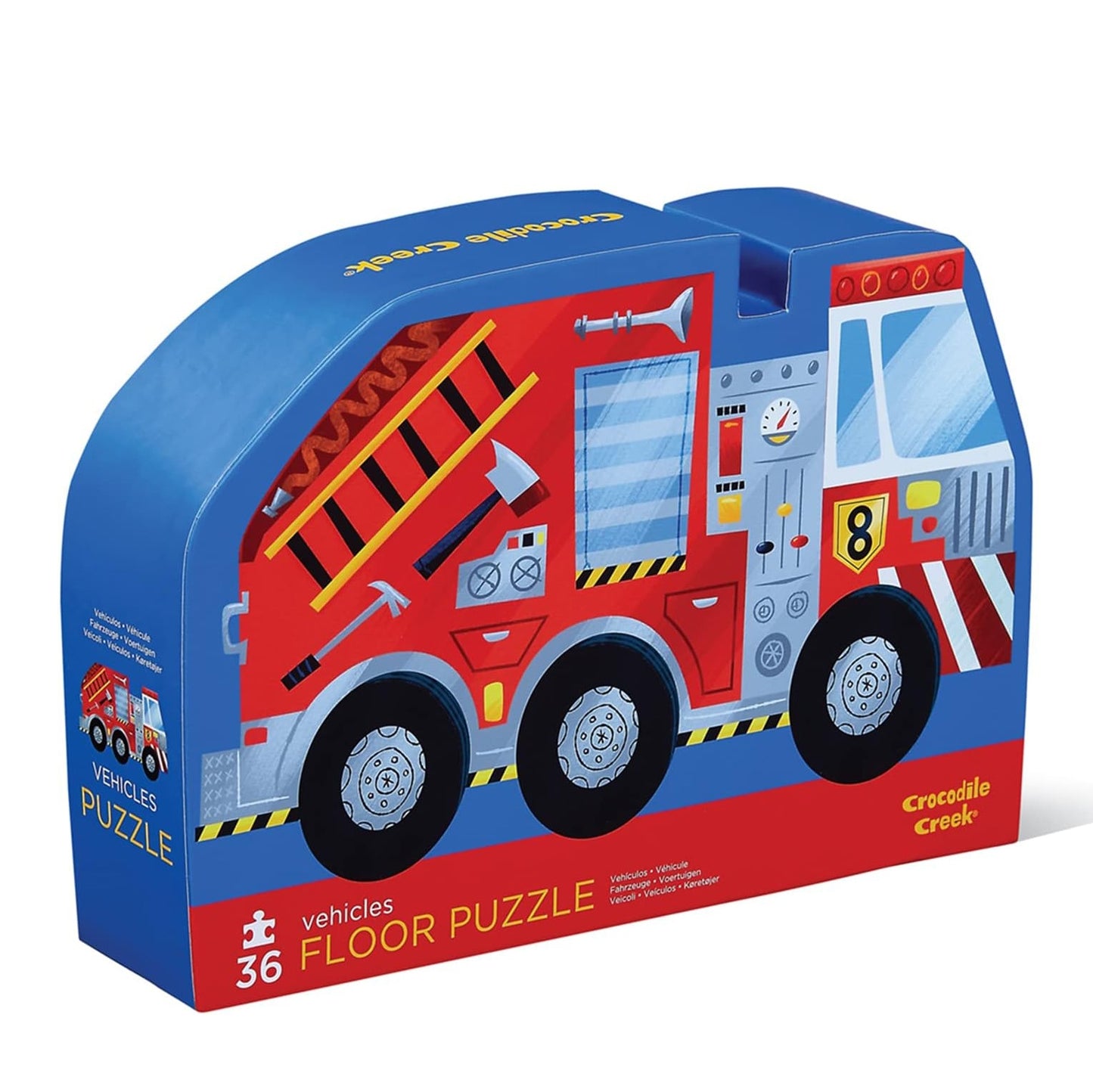 Crocodile Creek 36-Piece Shaped Box Puzzle - Vehicles