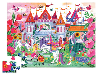 Crocodile Creek 36-Pc Shaped Box Puzzle - Unicorn Castle