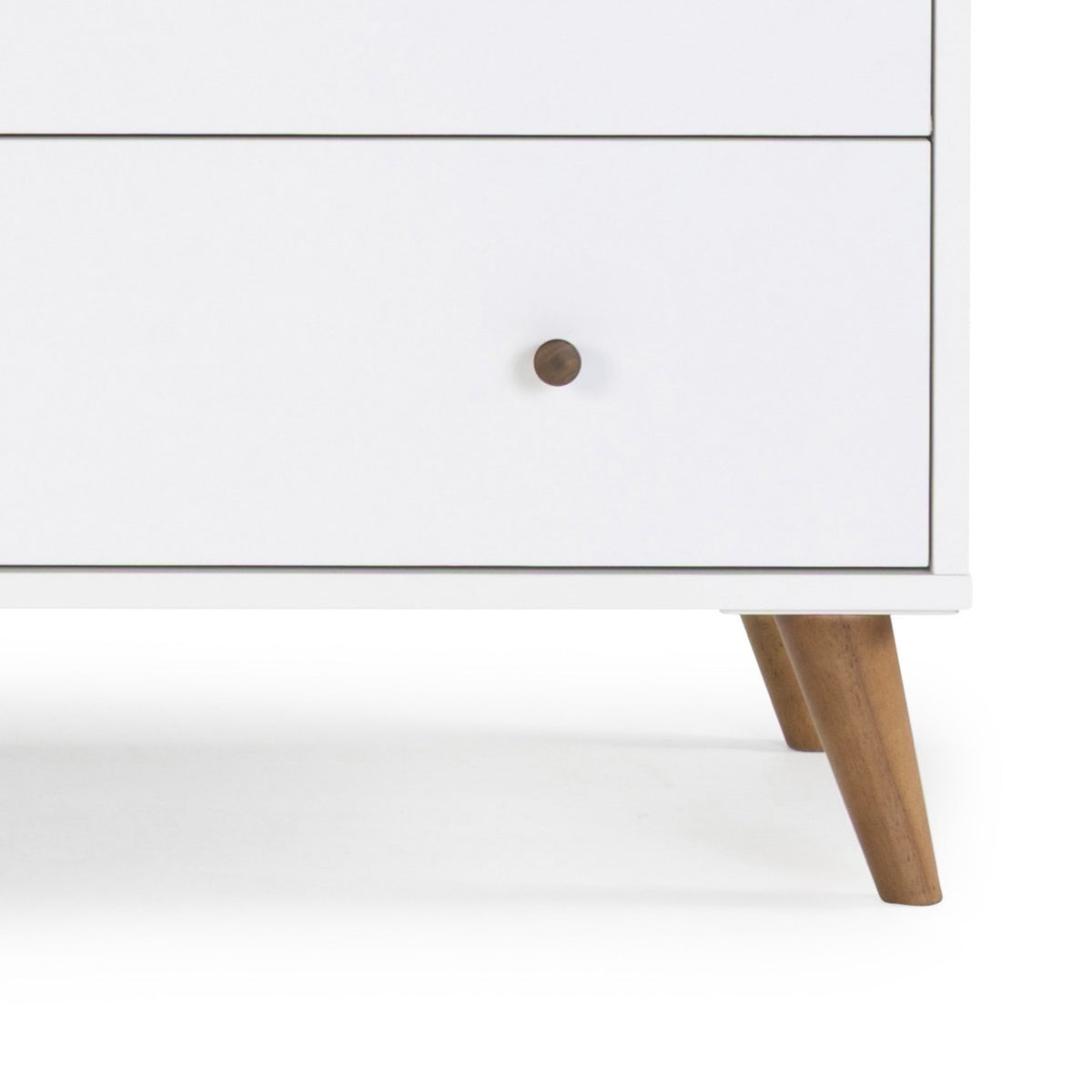 dadada Austin 5-Drawer Dresser - White / Walnut Oak