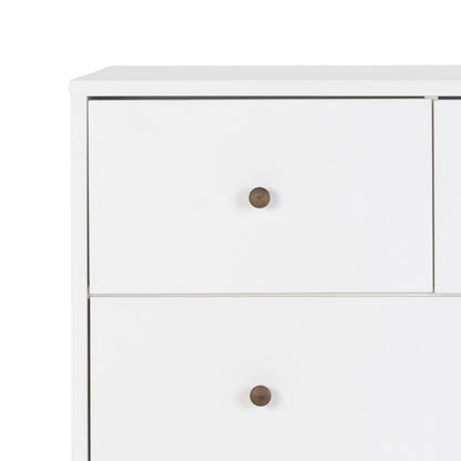 dadada Austin 5-Drawer Dresser - White / Walnut Oak