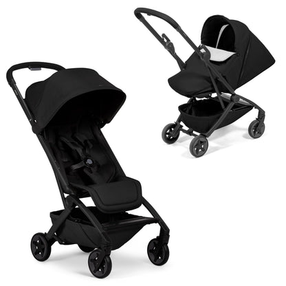 Joolz Aer2 Lightweight Compact Stroller + Nest to Seat Bundle - Space Black - 440200-440210